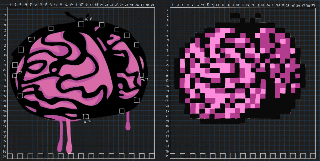 Pixelation on the Mind Concept - Digital