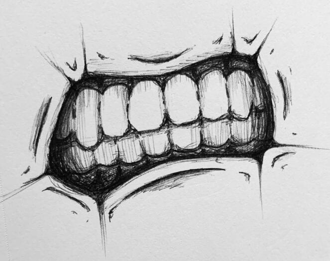 Mouth Concept Study 1 - Ballpoint Pen Mouth Concept Study 1 - Ballpoint Pen