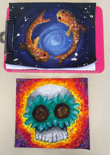 Pointillism (acrylic on paper) Pointillism (acrylic on paper)