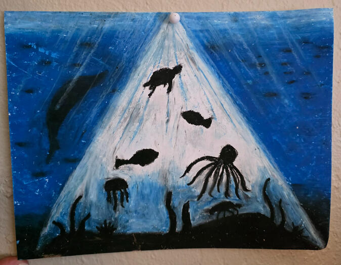Under the Sea (oil pastel on paper) Under the Sea (oil pastel on paper)