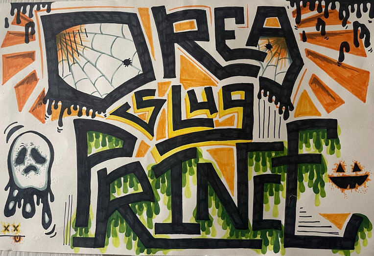 Tag (marker on paper)