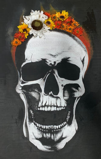 Skull Painting - Acrylic Skull Painting - Acrylic